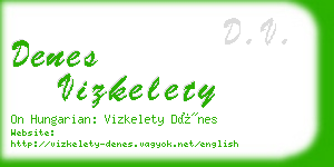 denes vizkelety business card